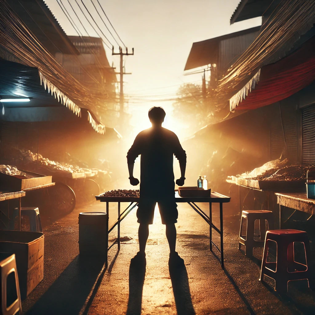 ผู้ค้าหน้าแผงยืนมั่นใจ พลังบางอย่างดึงลูกค้าเข้าหา บทเรียน ขายอะไรดีตลาดนัด