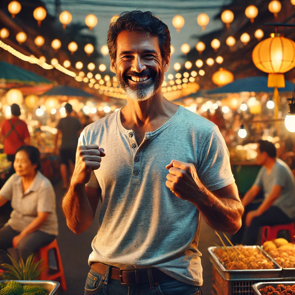 แผงตลาดมีสินค้าสีสดชัดเจน ท้าทายให้ลูกค้าเลือก บทเรียน ขายอะไรดีตลาดนัด