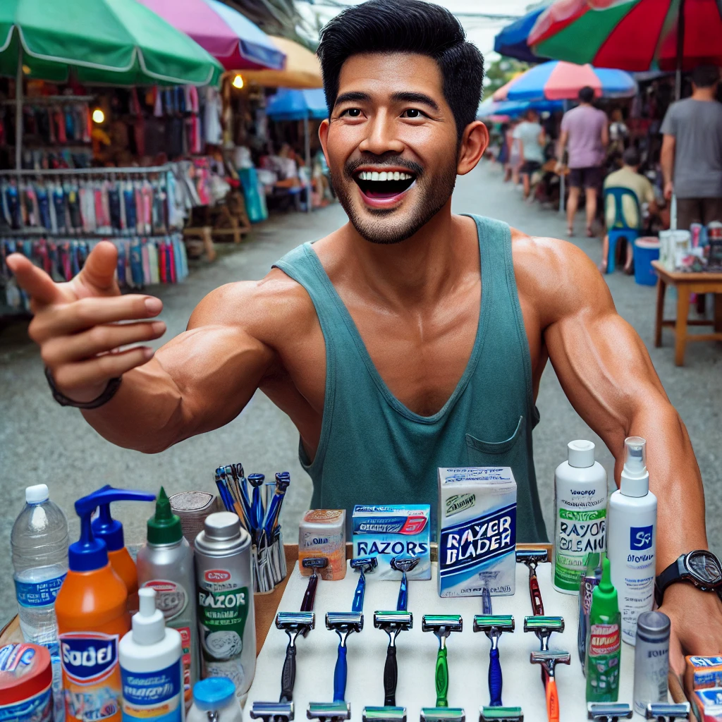 ผู้ค้าหน้าแผงสบตาลูกค้า ด้วยรอยยิ้มจริงใจ แทนขายสินค้า