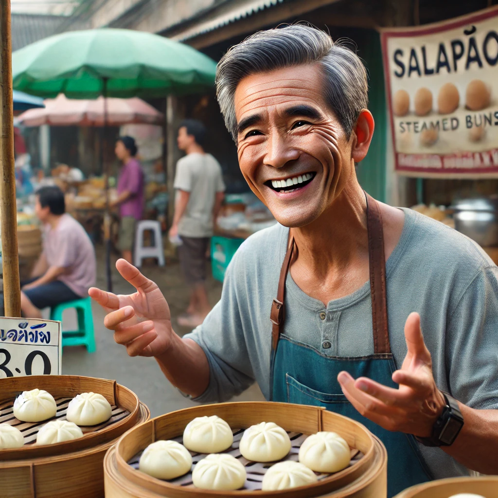 ผู้ค้าหน้าแผงยืนแลกยิ้มกับลูกค้า สะท้อนชีวิตที่เปลี่ยนแปลง