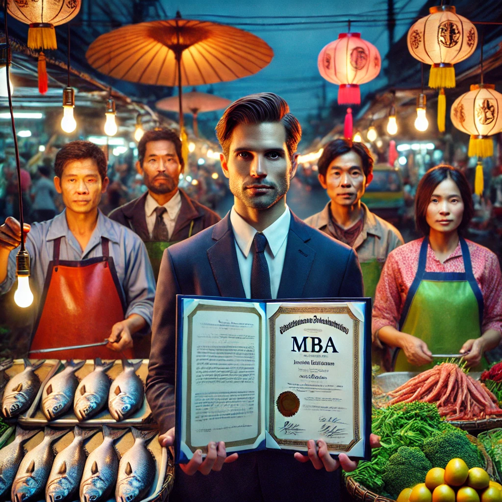 โต๊ะตลาดว่าง มีสินค้าและเสียงเชียร์ ดีกว่าหลักสูตร MBA