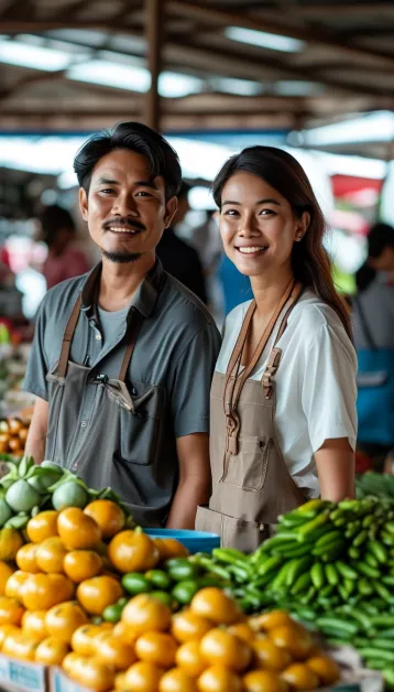 ตัวอย่างร้านค้าขนาดเล็กในตลาดนัดอ่างทองที่วางแผนต้นทุนอย่างมืออาชีพเพื่อสร้างกำไร
