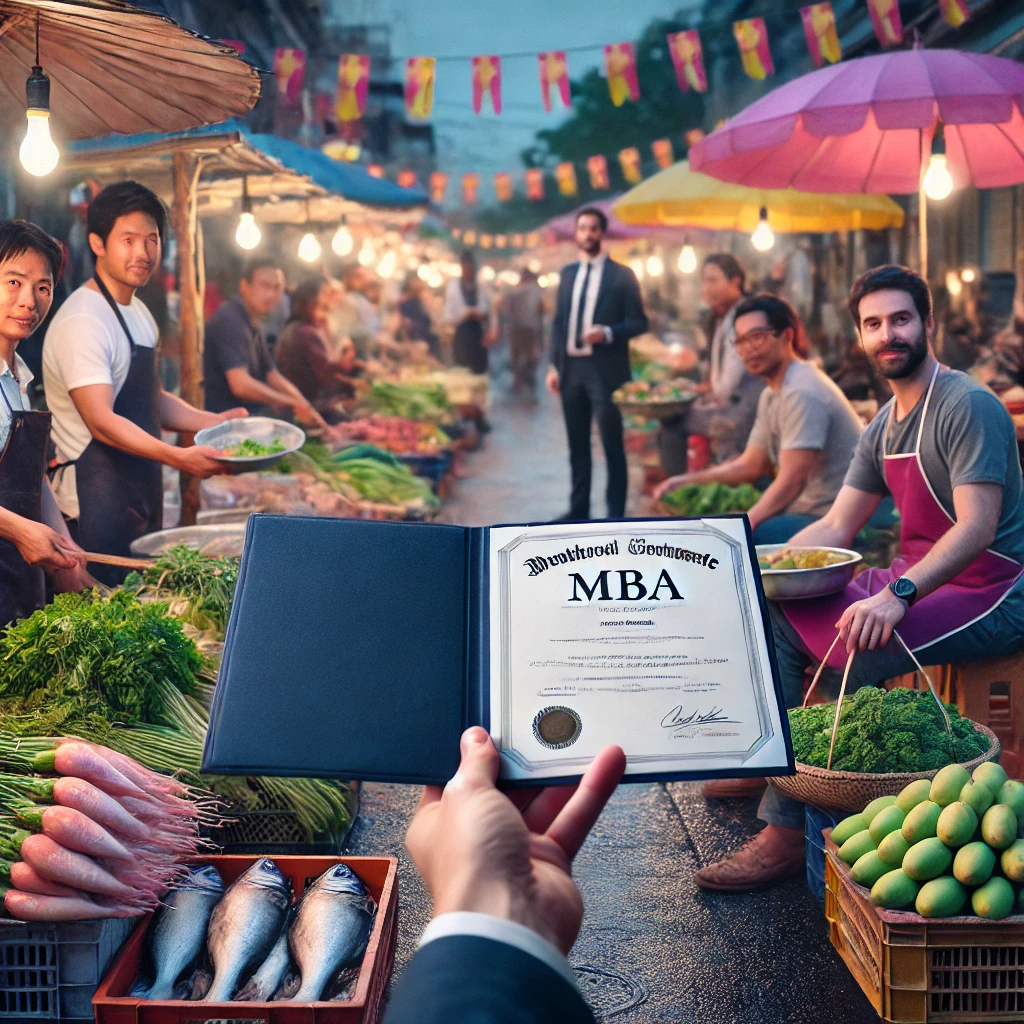 แผงตลาดนัดคลาคล่ำผู้ค้า เปรียบคอร์ส MBA จ่ายด้วยเวลาและความกล้า