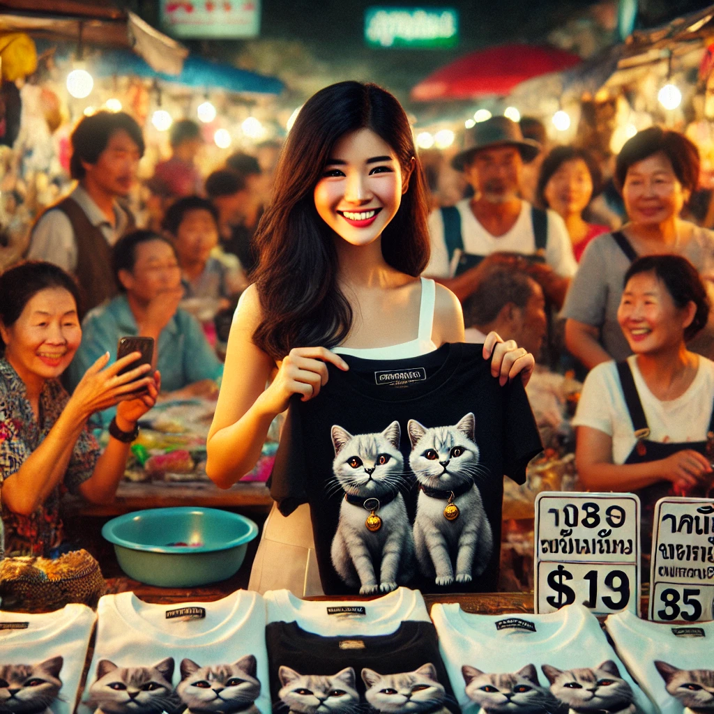 มือผู้ขายยื่นสินค้าพร้อมคำเล่าที่ปลุกความรู้สึก บทเรียน ขายอะไรดีตลาดนัด