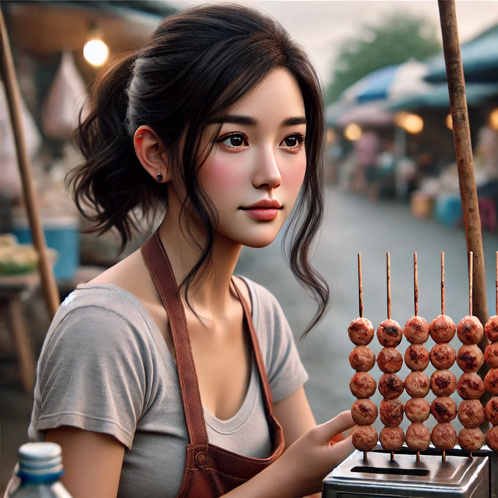 ผู้ค้าธรรมดายืนหน้าแผงพร้อมวางสินค้า แสดงว่าทุกคนมีสิทธิ์รอด