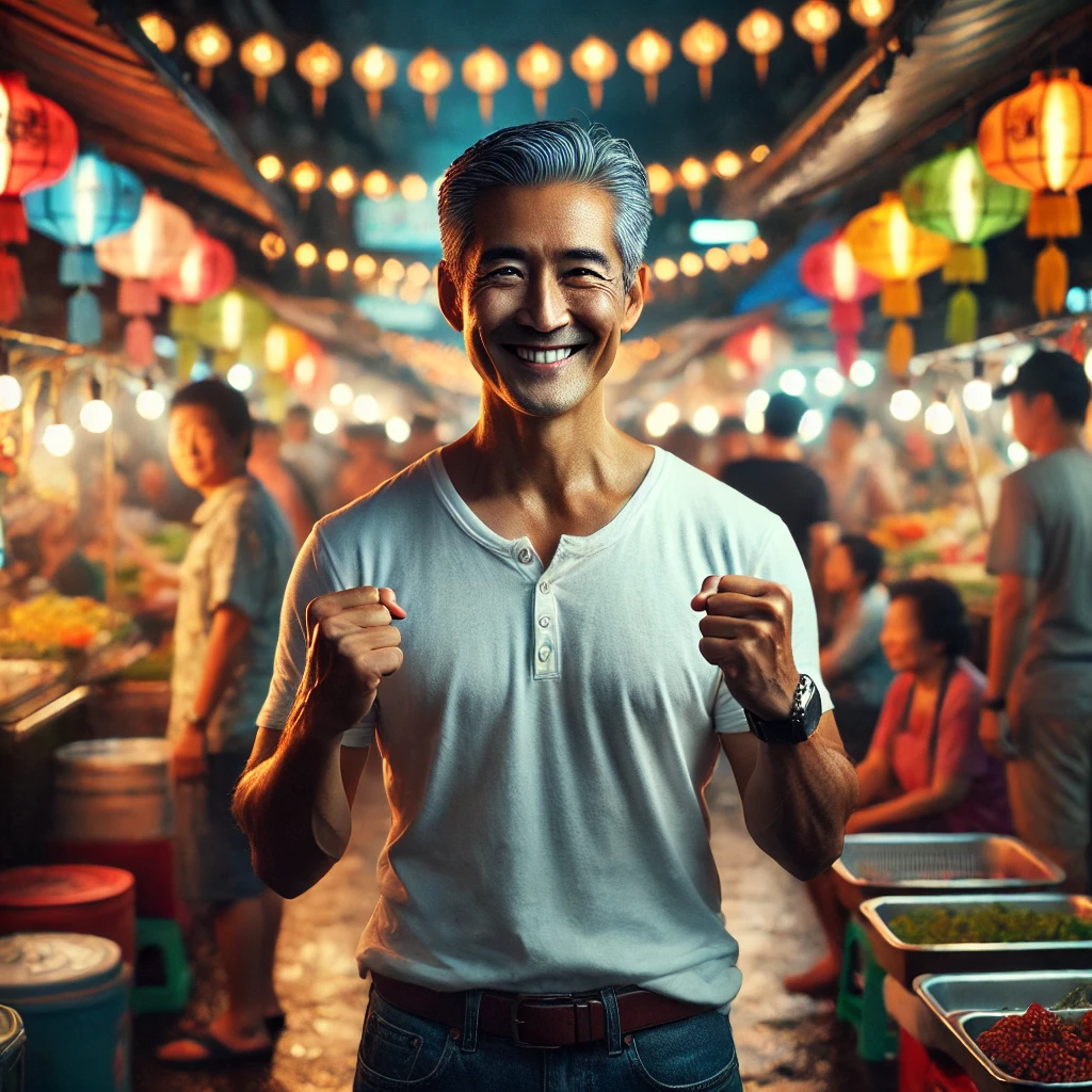 เจ้าของแผงยืนหน้าตรง แทนคำว่า ‘กล้าพอจะเริ่ม’